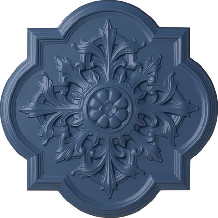 EKENA MILLWORK Bonetti Ceiling Medallion (Fits Canopies up to 7 3/8"), Hand-Painted Americana, 31 1/4"OD x 2"P CM34BOAMF